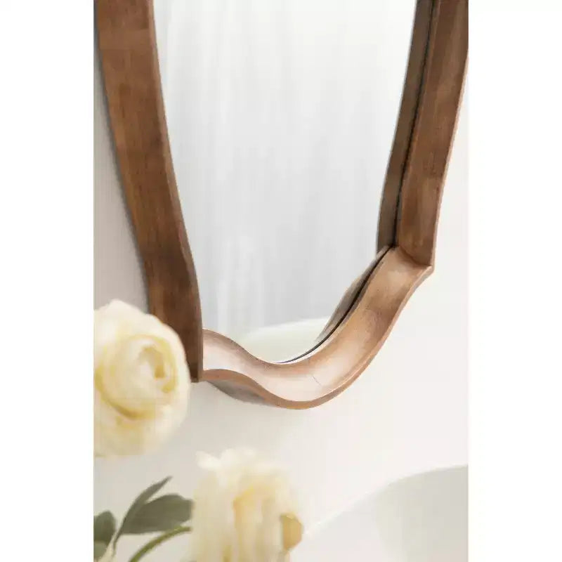 Miroir mural festonné 24"x34", forme originale, fixation murale