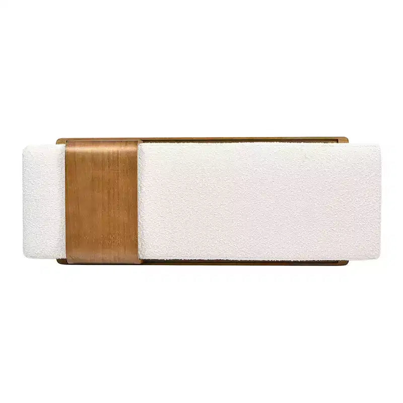Banc de téléphone moderne de 52 po avec étagère coulissante, boucle blanc ivoire, bois d'hévéa